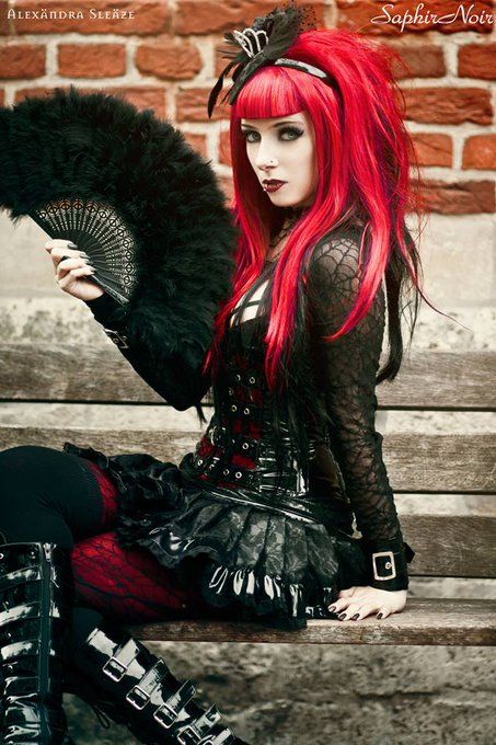 Red Haired Goth wicked pictures