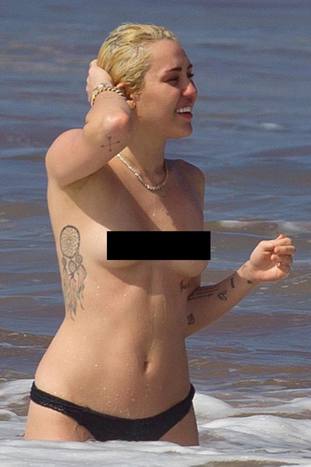 blanch johnson share miley cyrus nude on beach photos