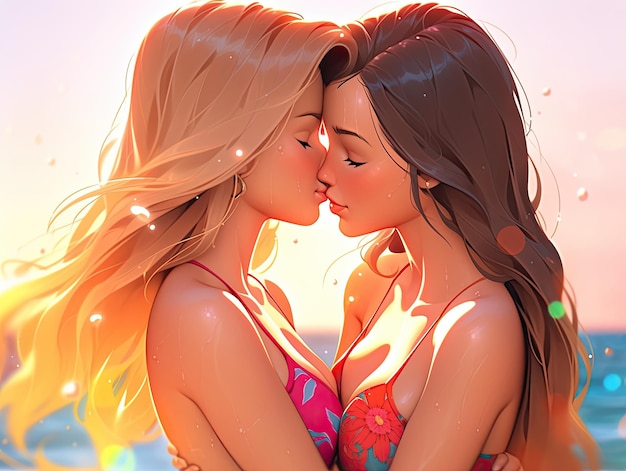 abbey goss recommends anime lesbians making out pic