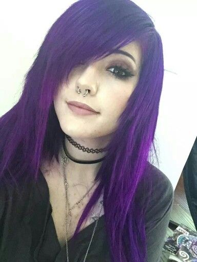 purple hair emo