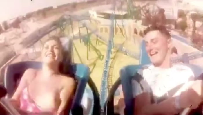 Best of Tits fall out on ride